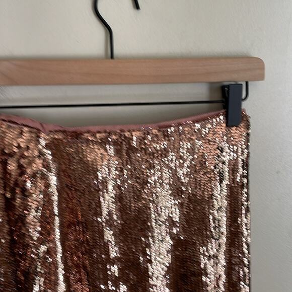 J. Crew Rose Gold Sequin Skirt - Picture 3 of 15